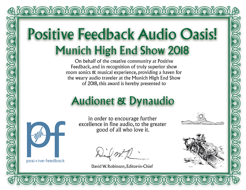 positive feedback Auszeichnung Audionet