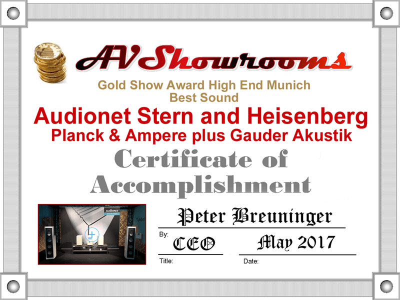 AV Showrooms HIGH END Munich 2017 STERN HEISENBERG