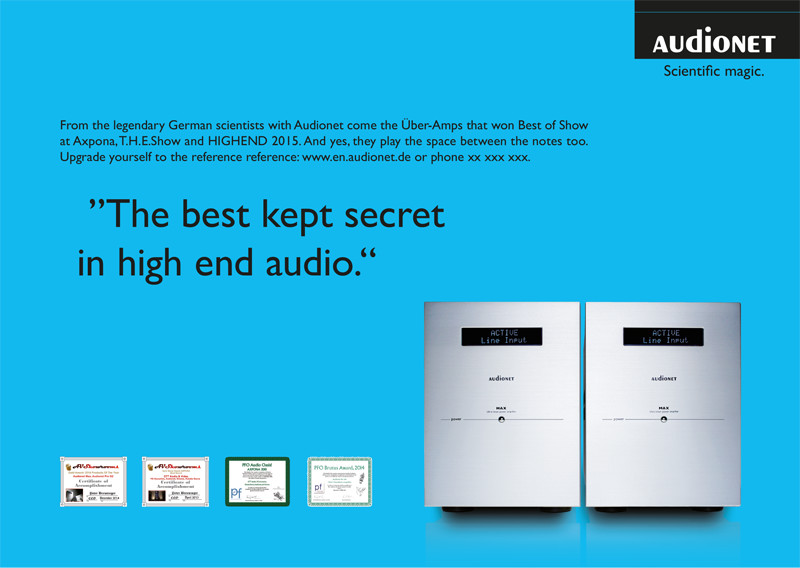 The half-page ad Audionet MAX